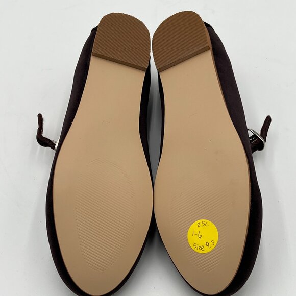 Pazzion Brown Cute Pointed Toe Mary Jane Strappy Low Chunky Heel Slip On Pumps - Picture 5 of 6